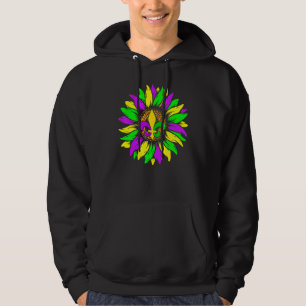 Sunflower Fleur De Lys Mardi Gras Funny New Orlean Hoodie