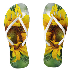 Sunflower Flip Flops
