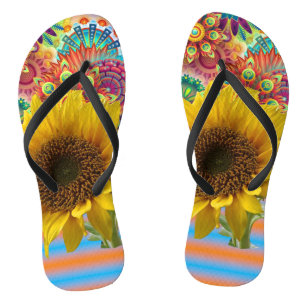 Sunflower Flip Flops