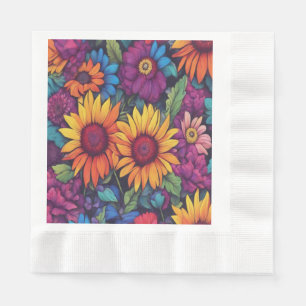 Sunflower Floral #212 - Napkins