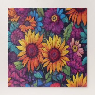 Sunflower Floral #212 - - Puzzles