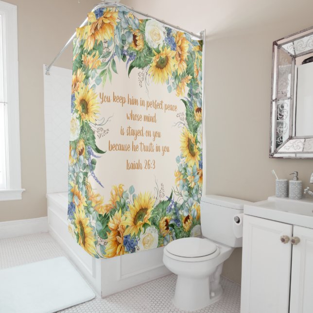 Sunflower Floral Bible Verse Keep Perfect Peace   (In Situ)