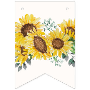 sunflower, floral BUNNING BANNER