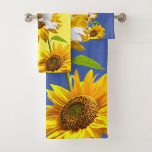 Sunflower Floral Dove Bath Towel Sets
