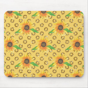 Sunflower Floral Express Mouse Pad
