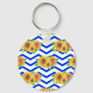 Sunflower Floral Gardens Keychain