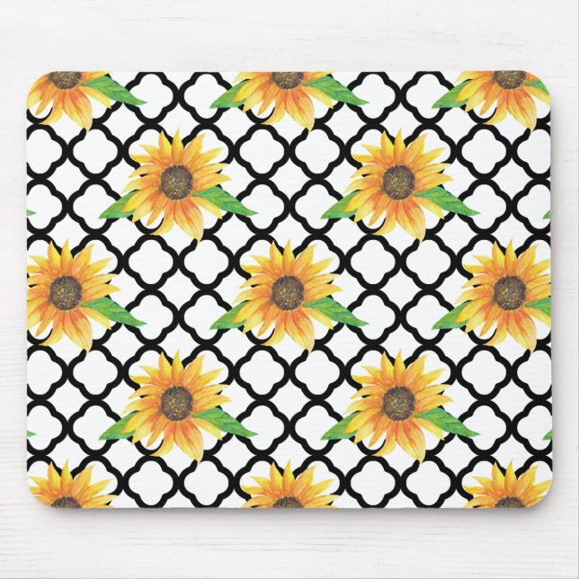 Sunflower Floral Meaning Mouse Pad (Front)