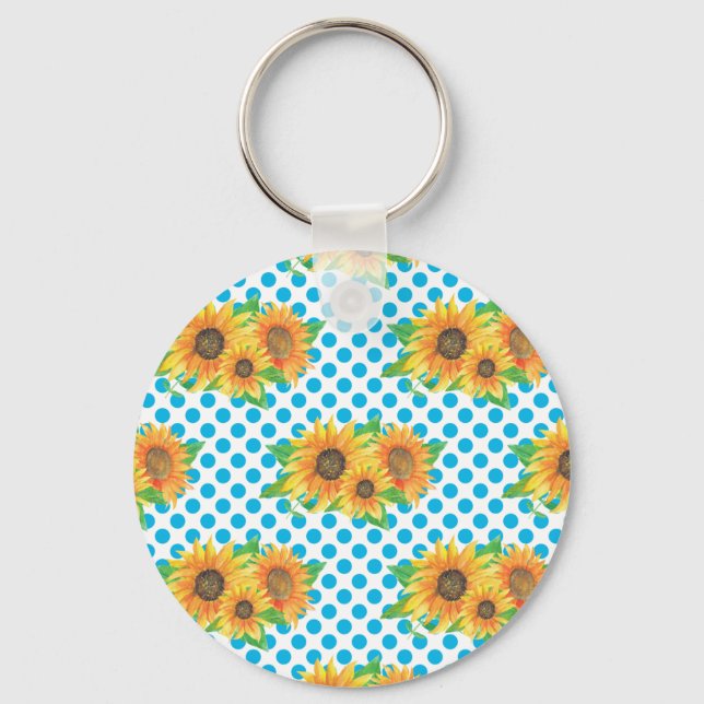 Sunflower Floral Outfits Keychain (Front)