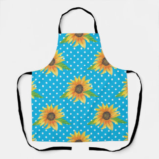 Sunflower Floral Outline Apron