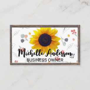 Sunflower   Floral Pattern Business Card