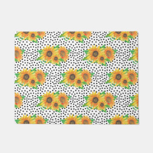 Sunflower Floral Wall Decals Doormat