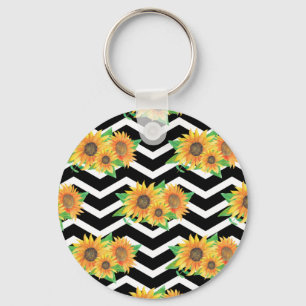Sunflower Floral Wreath Keychain