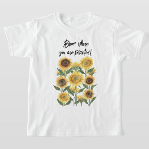 Sunflower Flower Floral Personalized Quote T-Shirt