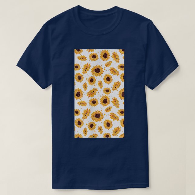 Sunflower Flower Floral  T-Shirt (Design Front)