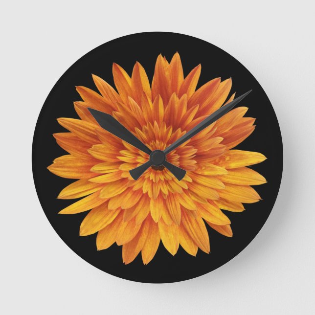 sunflower flower flowers  round clock (Front)