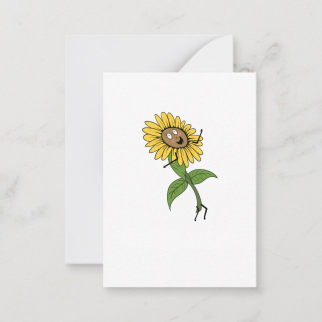 Sunflower, flower theme card (Front)