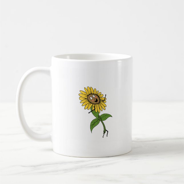 Sunflower, flower theme coffee mug (Left)