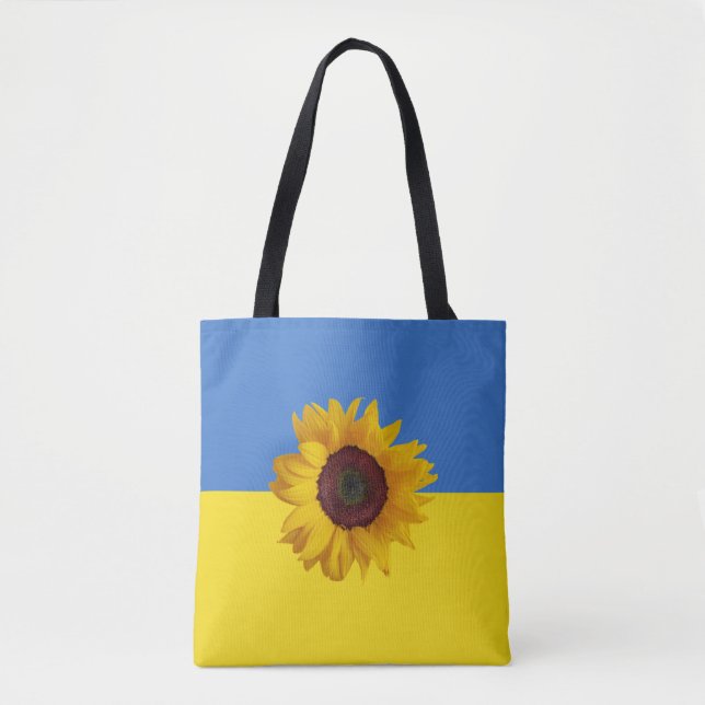 Sunflower for Ukraine Design Tote Bag (Front)