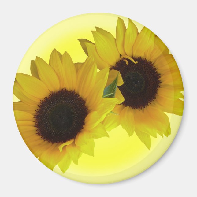 Sunflower Fridge Magnet Cadeau Fleur gaie (Devant)
