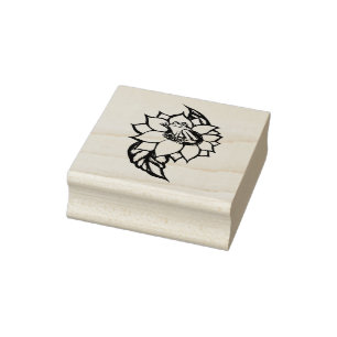 Sunflower Frog Floral Froggy Flower                Rubber Stamp