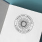 Sunflower from the library of book custom name self-inking stamp