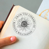 Sunflower From the Library of Custom Name Book