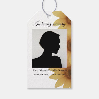 Sunflower funeral ribbon labels
