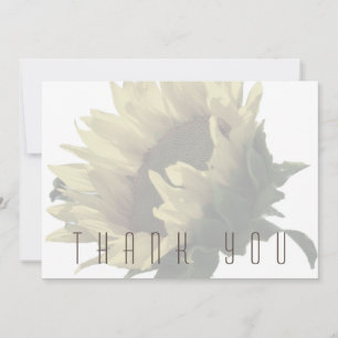 Sunflower Funeral Thank You Card