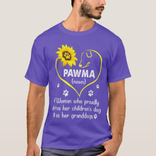 Sunflower Funny Dog Lover Pawma Mothers Day T-Shirt
