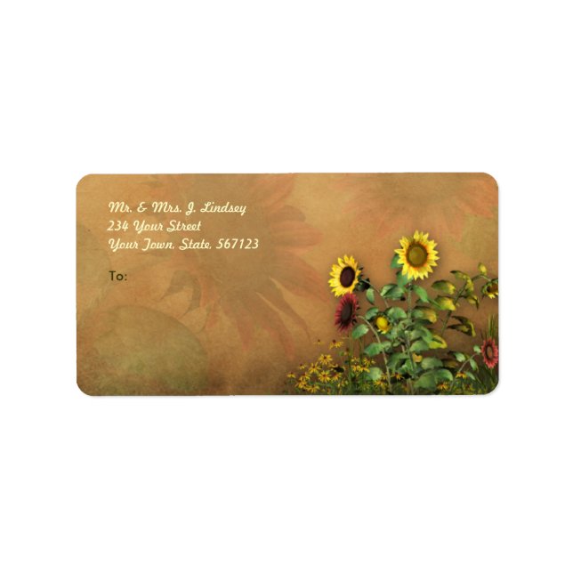 Sunflower Garden 1 Label (Front)