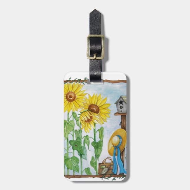 Sunflower Garden Luggage Tag (Front Vertical)