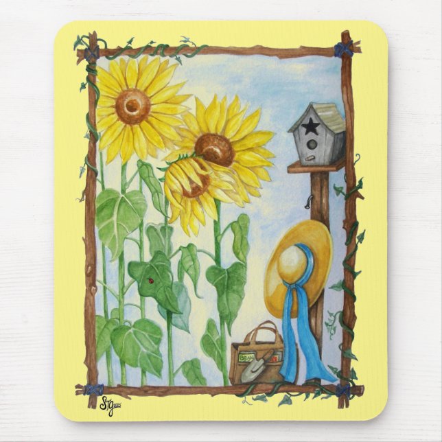 Sunflower Garden Mouse Pad (Front)