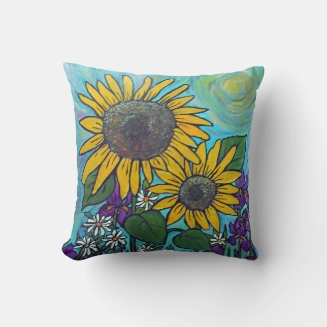 Sunflower Garden Pillow (Front)