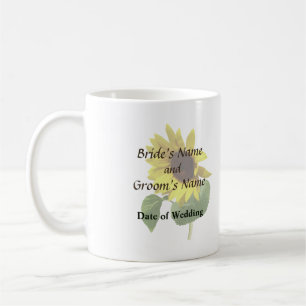 Sunflower Gazing Down Wedding Products Coffee Mug