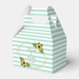 Sunflower Geometric Wedding Favor Box