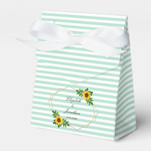 Sunflower Geometric Wedding Favor Box