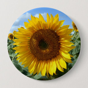 Sunflower Giant Badge 4 Inch Round Button