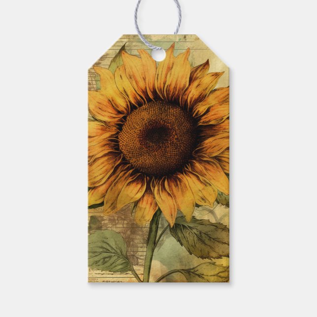 Sunflower Gift Tags (Front)