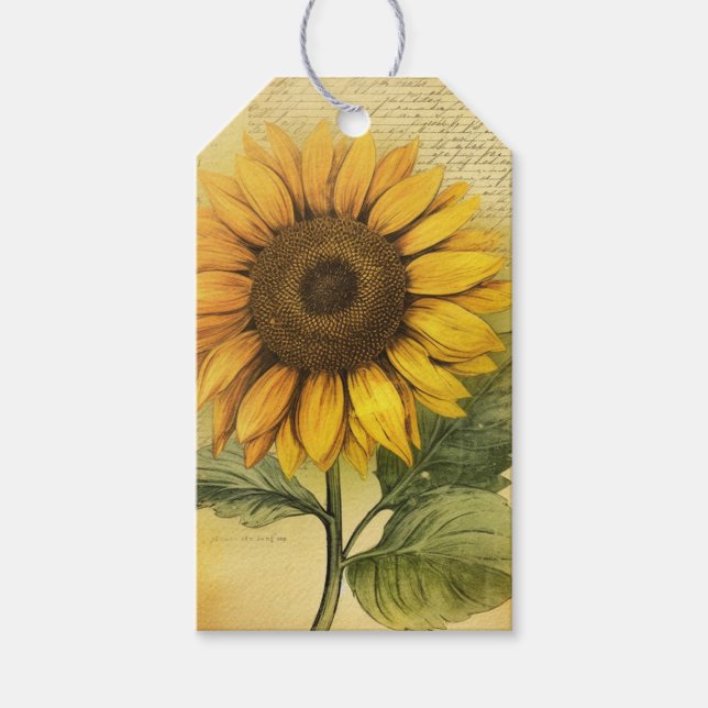 Sunflower Gift Tags (Front)