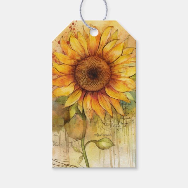 Sunflower Gift Tags (Front)
