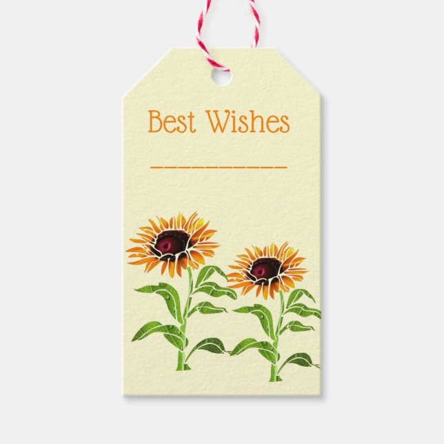 Sunflower Gift Tags (Front)