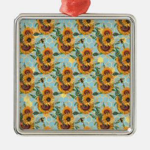 Sunflower Gifts   Bright As A Sunflower Metal Ornament