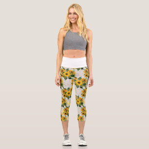 Sunflower Gifts Feel Like A Sunflower Capri Leggings
