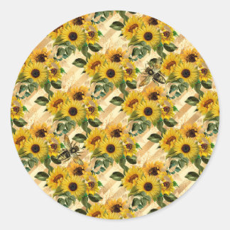 Sunflower Gifts The Sunflower Is A Favourite Emble Classic Round Sticker