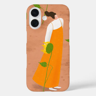 Sunflower & girl iPhone 16 case