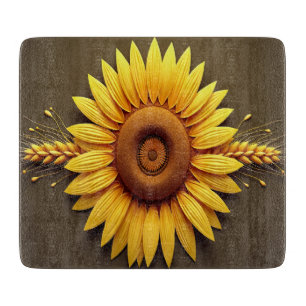 Sunflower Glass Cutting Board