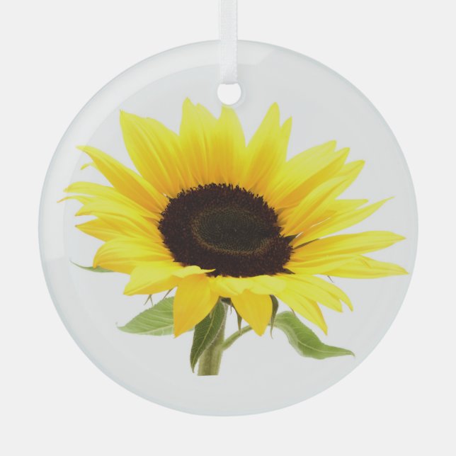 Sunflower Glass Ornament (Front)
