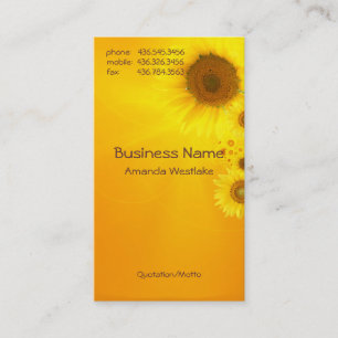 Sunflower Glow Business Card