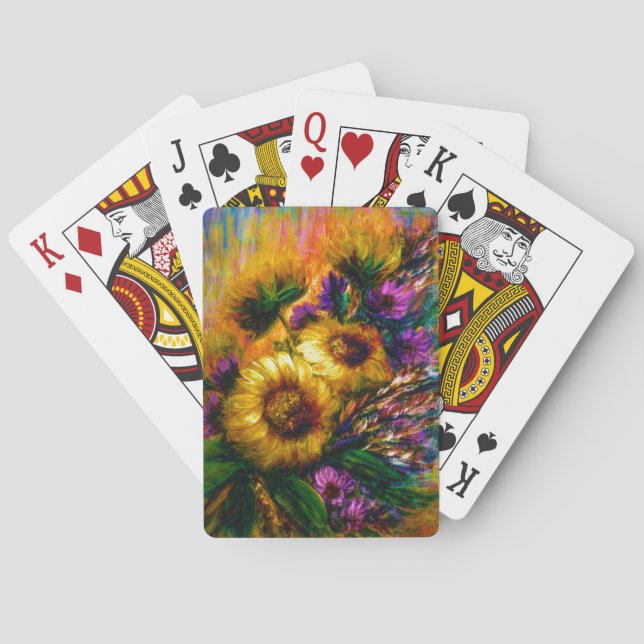 "Sunflower Glow"  Playing Cards (Back)