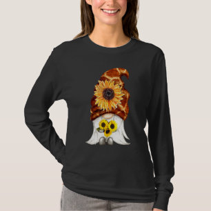Sunflower Gnome Animal Girl Women Summer Gnome T-Shirt